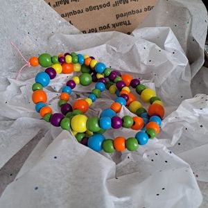 Jewelry-Wooden bead necklaces